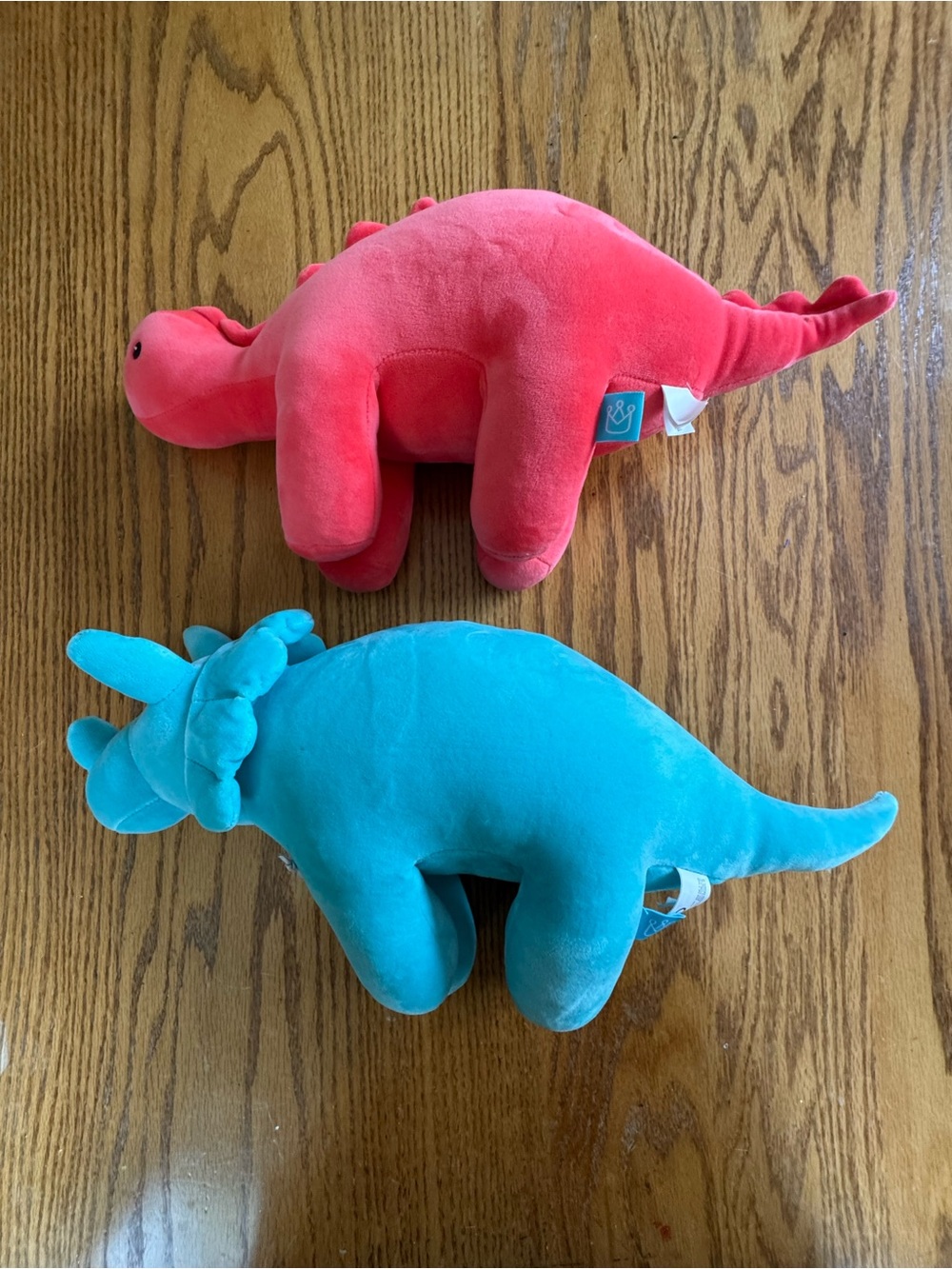 Plush Dino Toys- Blue and Red (Manhattan Toy Company)